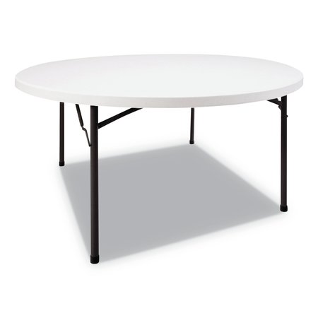 ALERA Round Folding Table, 29.25" H, White Top, Resin ALEPT60RW